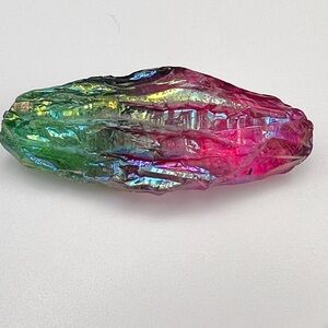 Multicolor iridescent aura quartz